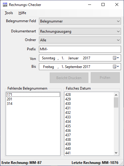 Rechnungs Checker für ecoDMS